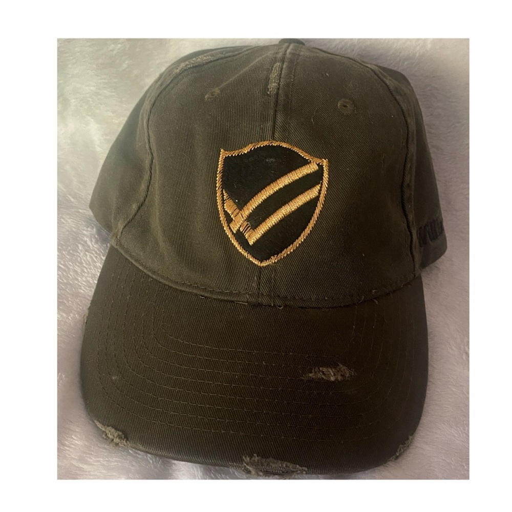 William Rast Green Adjustable Baseball Hat - Distressed Style - 100% Cotton